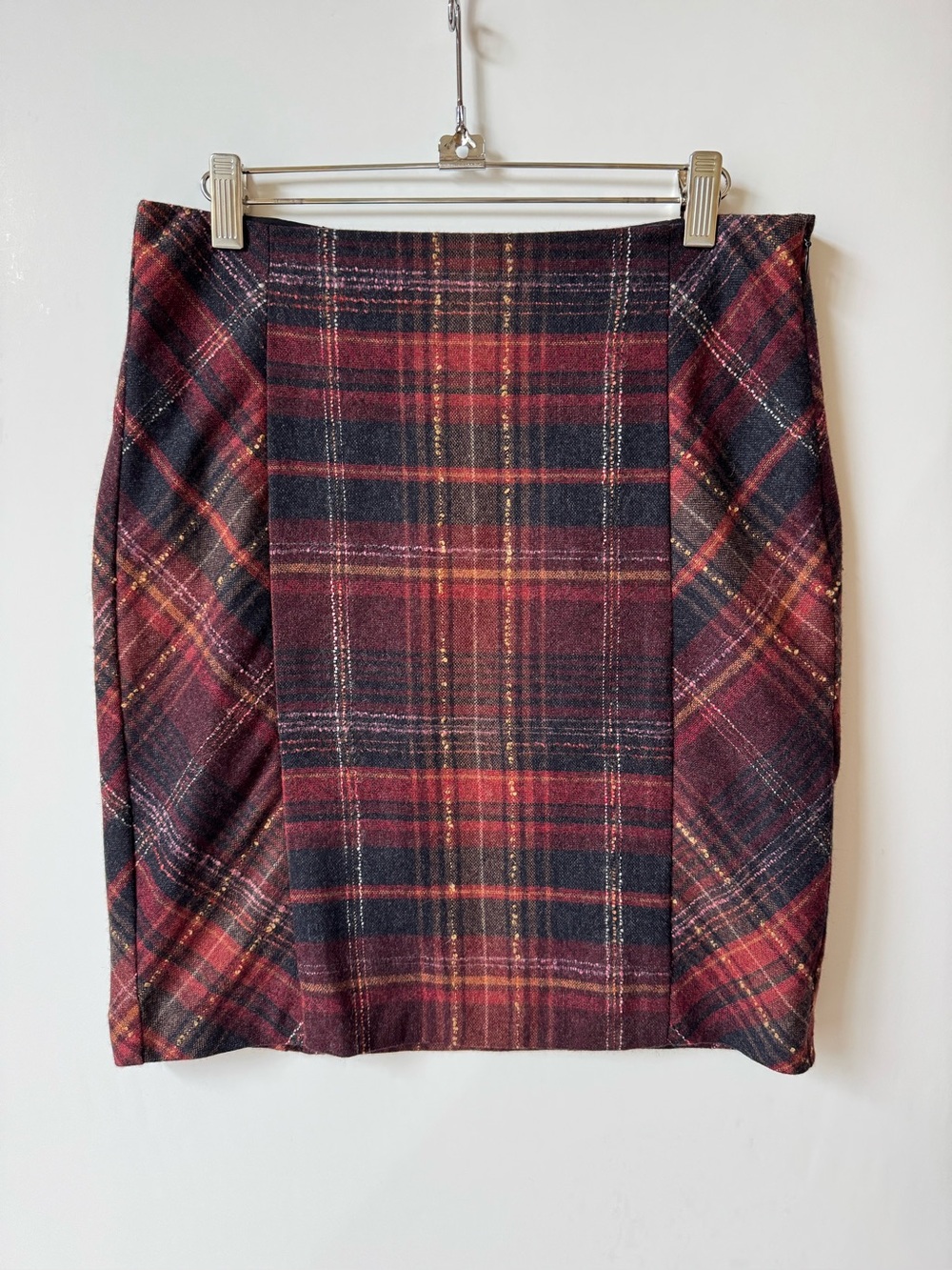 J. Jill Wool Blend Plaid Skirt NWT - Picture 2 of 9
